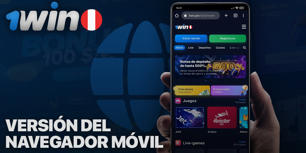 Navegador versión 1Win