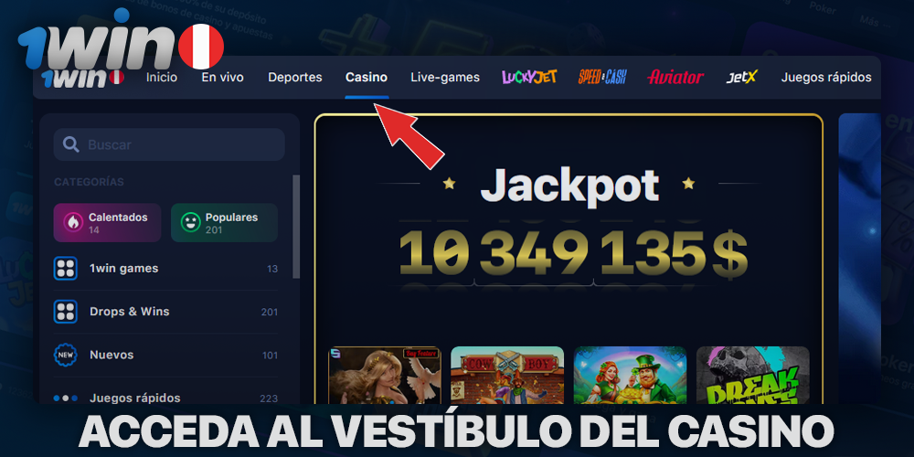 Ir al lobby del casino 1Win