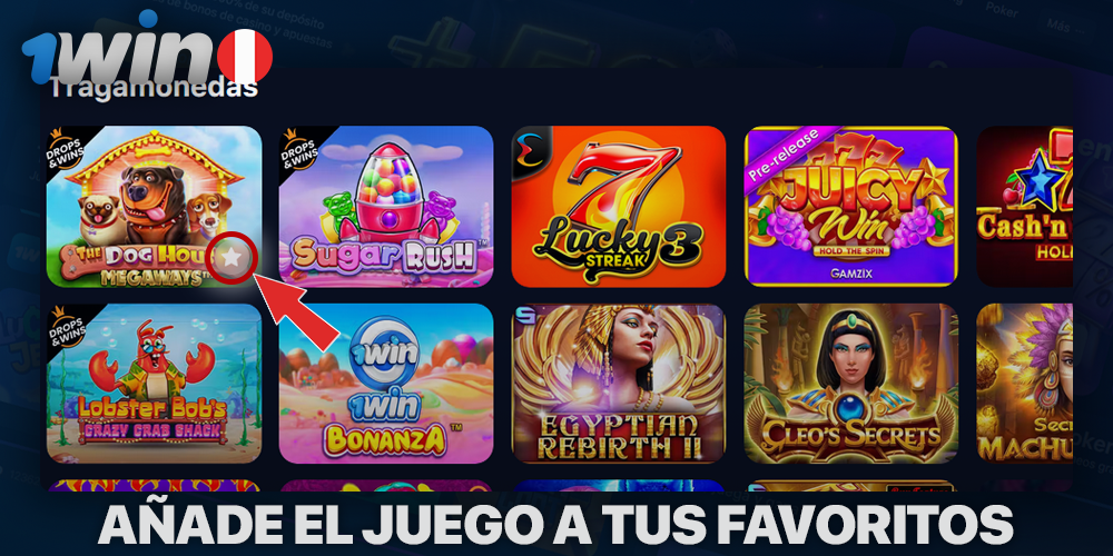 Agregue el juego de casino 1Win a sus favoritos