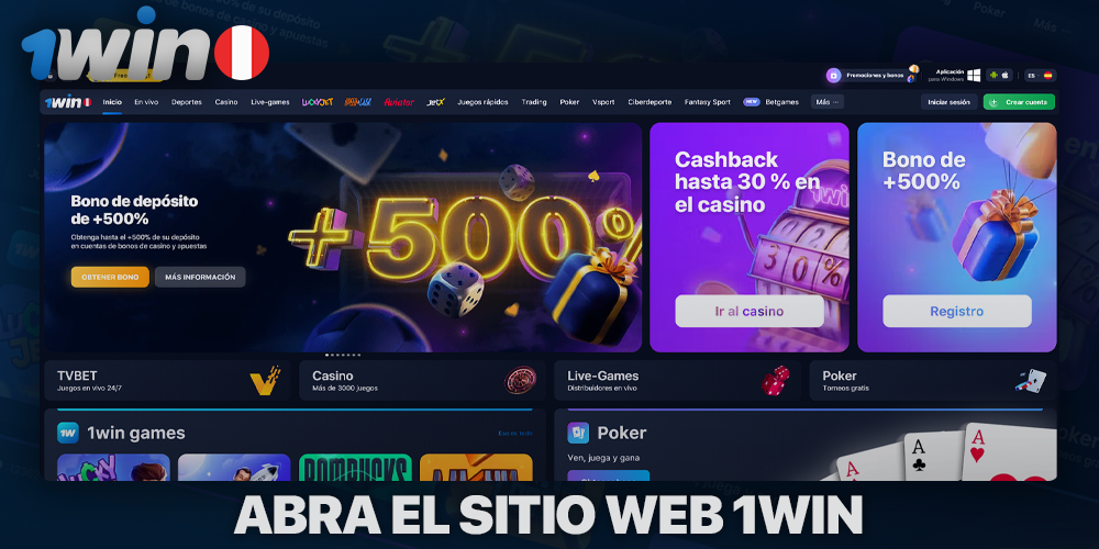 Página principal 1Win
