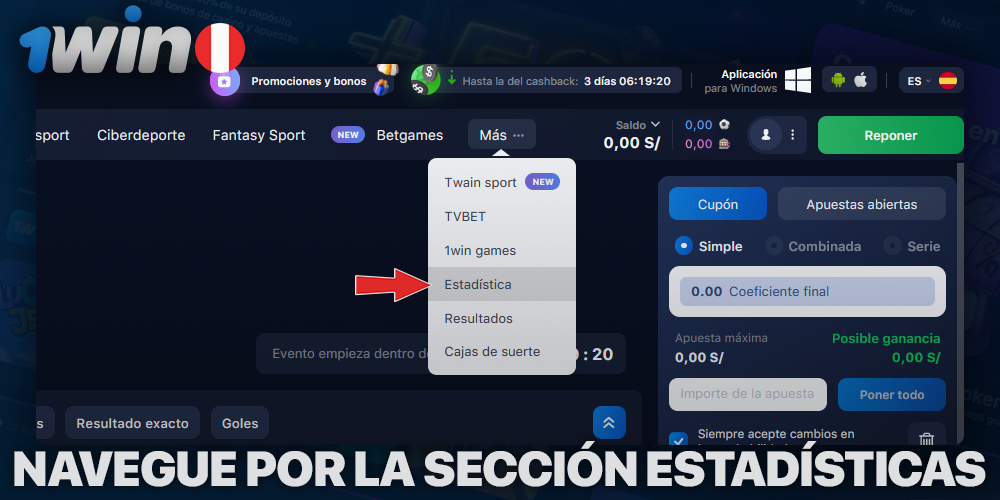 Estadísticas de eventos deportivos en 1Win