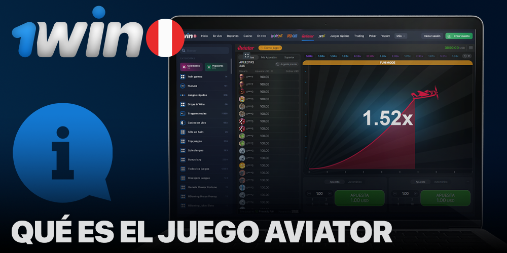 Sobre el juego Aviador en 1Win