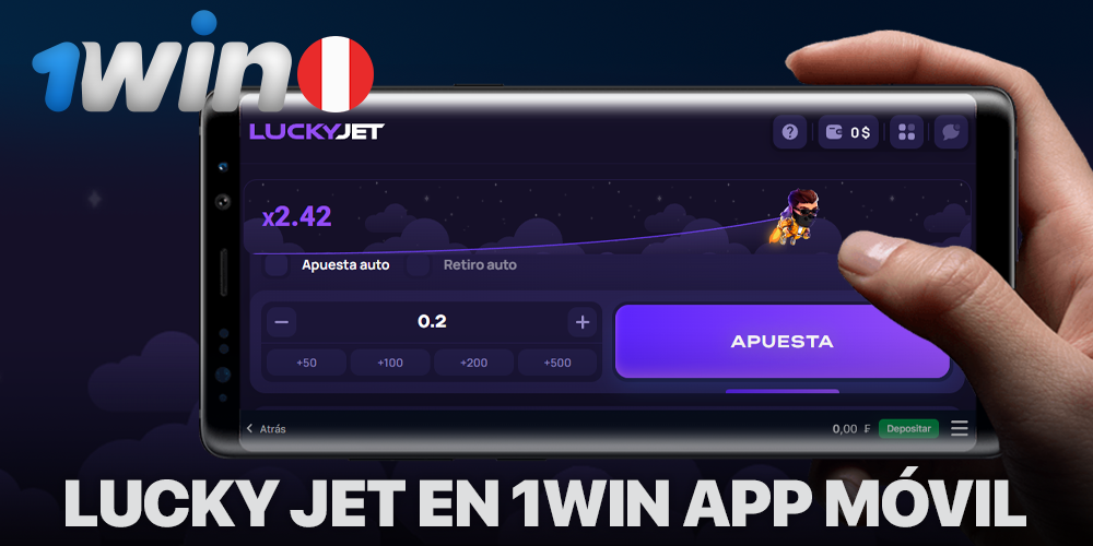 Juega a Lucky Jet en la aplicación móvil 1Win