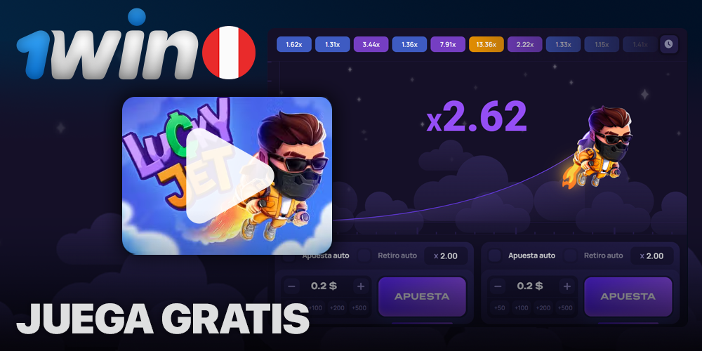 Prueba el juego Lucky Jet gratis en 1Win