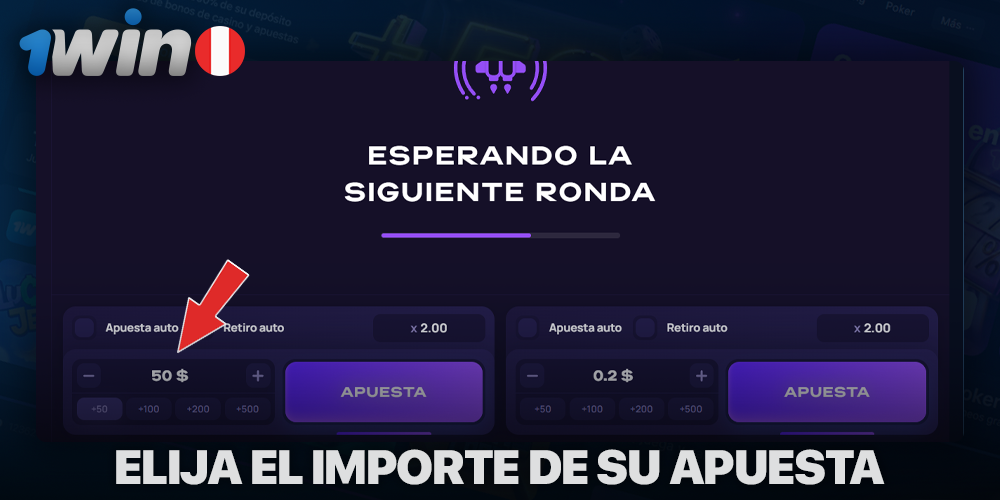 Ajuste el tamaño de la apuesta en Lucky Jet a 1Win