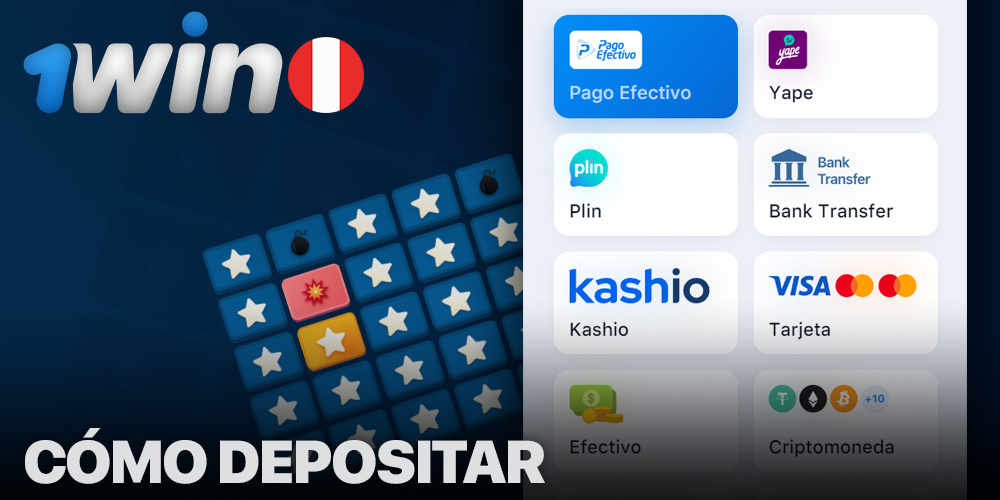 Métodos de depósito en 1Win para jugar a las Mines