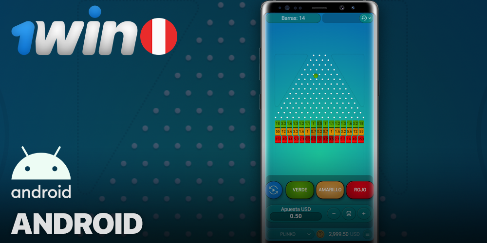 Juega al Plinko en la app móvil 1Win para Android