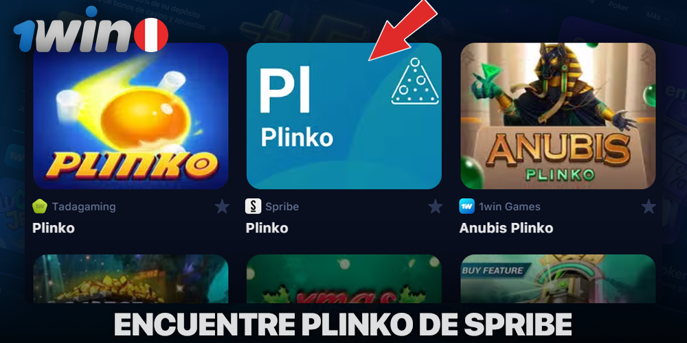 Encuentra el juego Plinko de Spribe en 1Win Casino