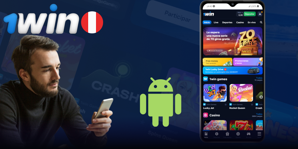 Aplicación móvil 1Win para Android